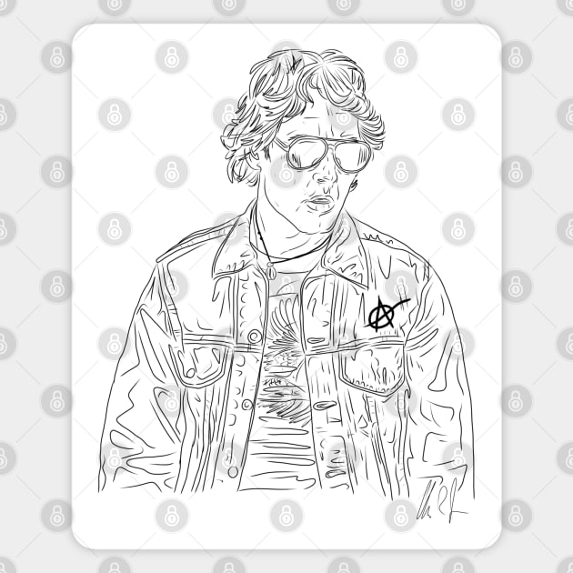 Wet Hot American Summer: Andy [Outline] Magnet by 51Deesigns